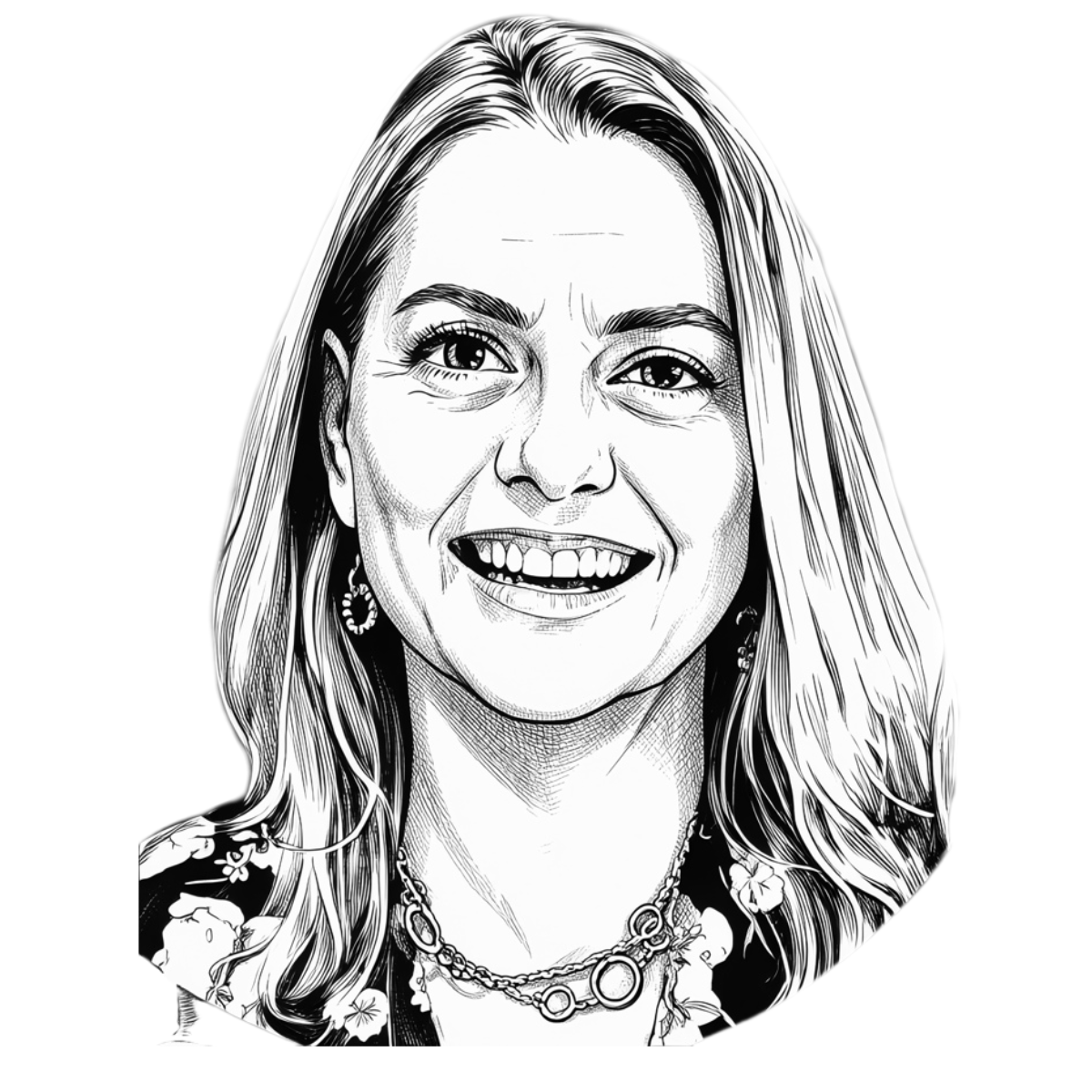 Illustrated portrait of Christine Leninger